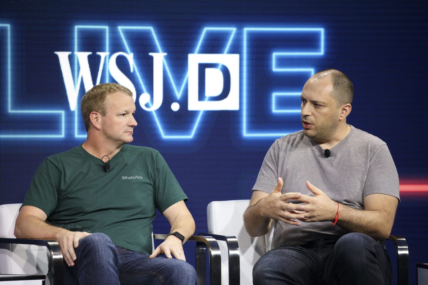 WhatsApp cofounders Brian Acton (left) and Jan Koum.