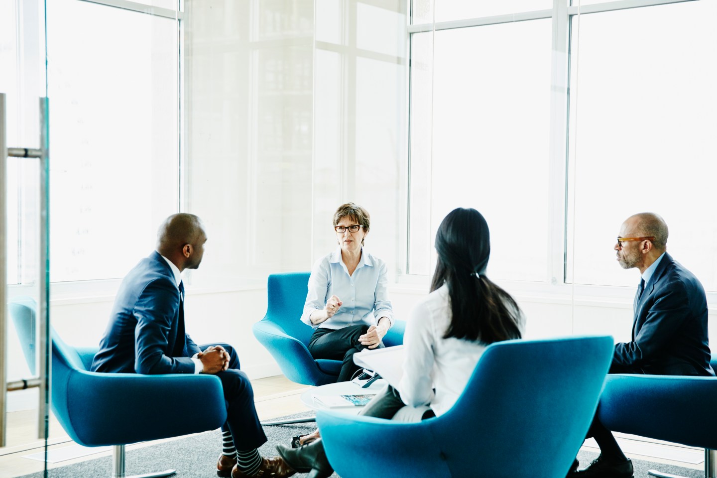 business workers in a meeting