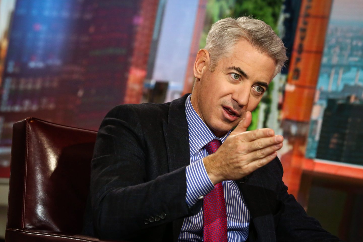 Bill Ackman, chief executive officer of Pershing Square Capital Management LP, speaks during a Bloomberg Television interview in New York.