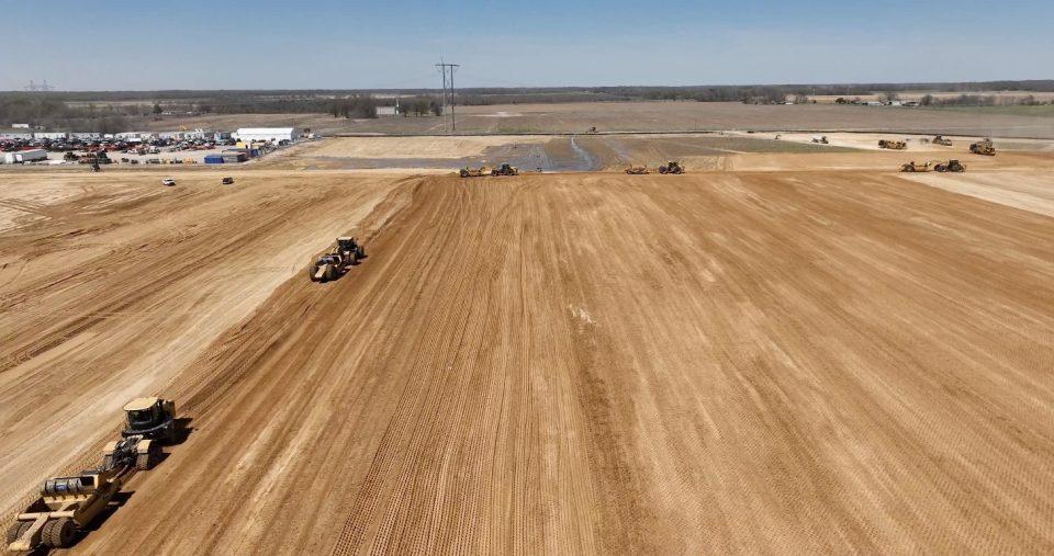 Meta is leveling the massive site for its data center complex in Richland Parish, Louisiana.