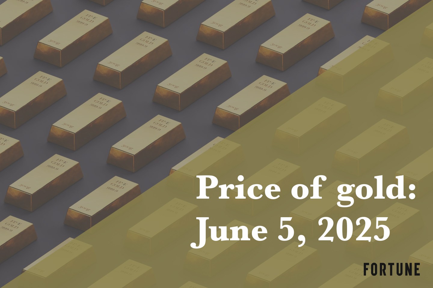 An array of gold bars.