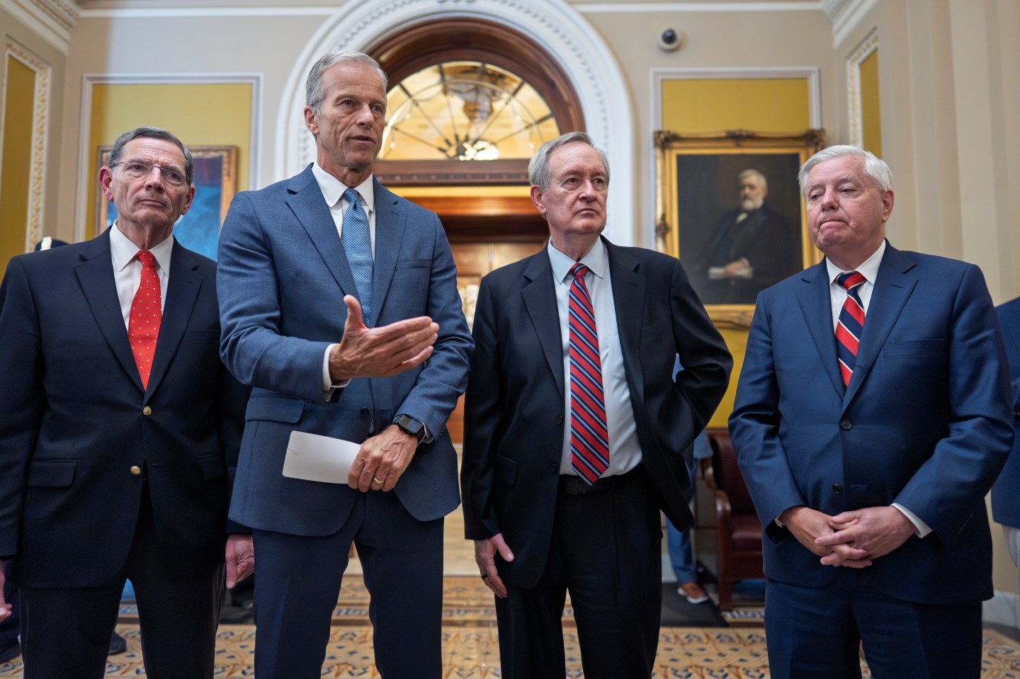 Senate Republicans hauled President Donald Trump’s big tax breaks and spending cuts bill to passage Tuesday by the narrowest of margins.