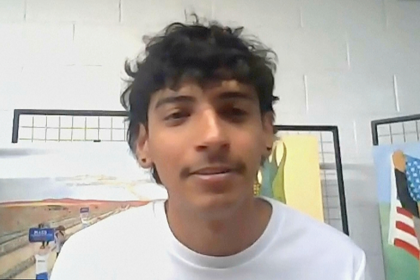 George Retes speaks about being arrested at an immigration raid at a Southern California marijuana farm during a press conference held over Zoom in Oxnard, Calif., on July 16, 2025.