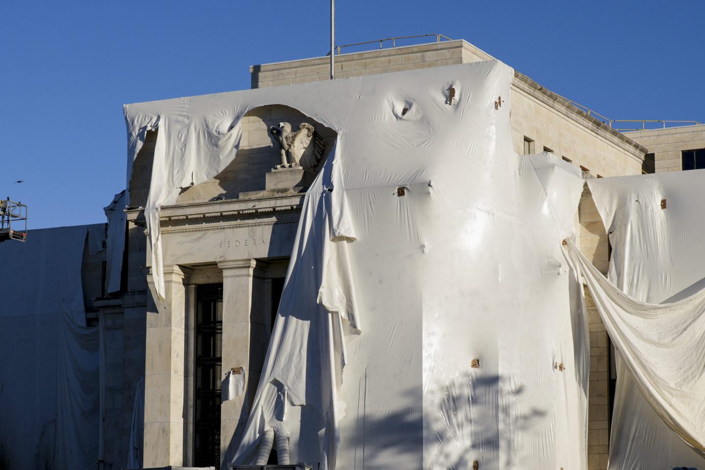 The Fed’s architects wanted glass in the HQ renovation, but Trump appointees to a local commission pushed for marble
