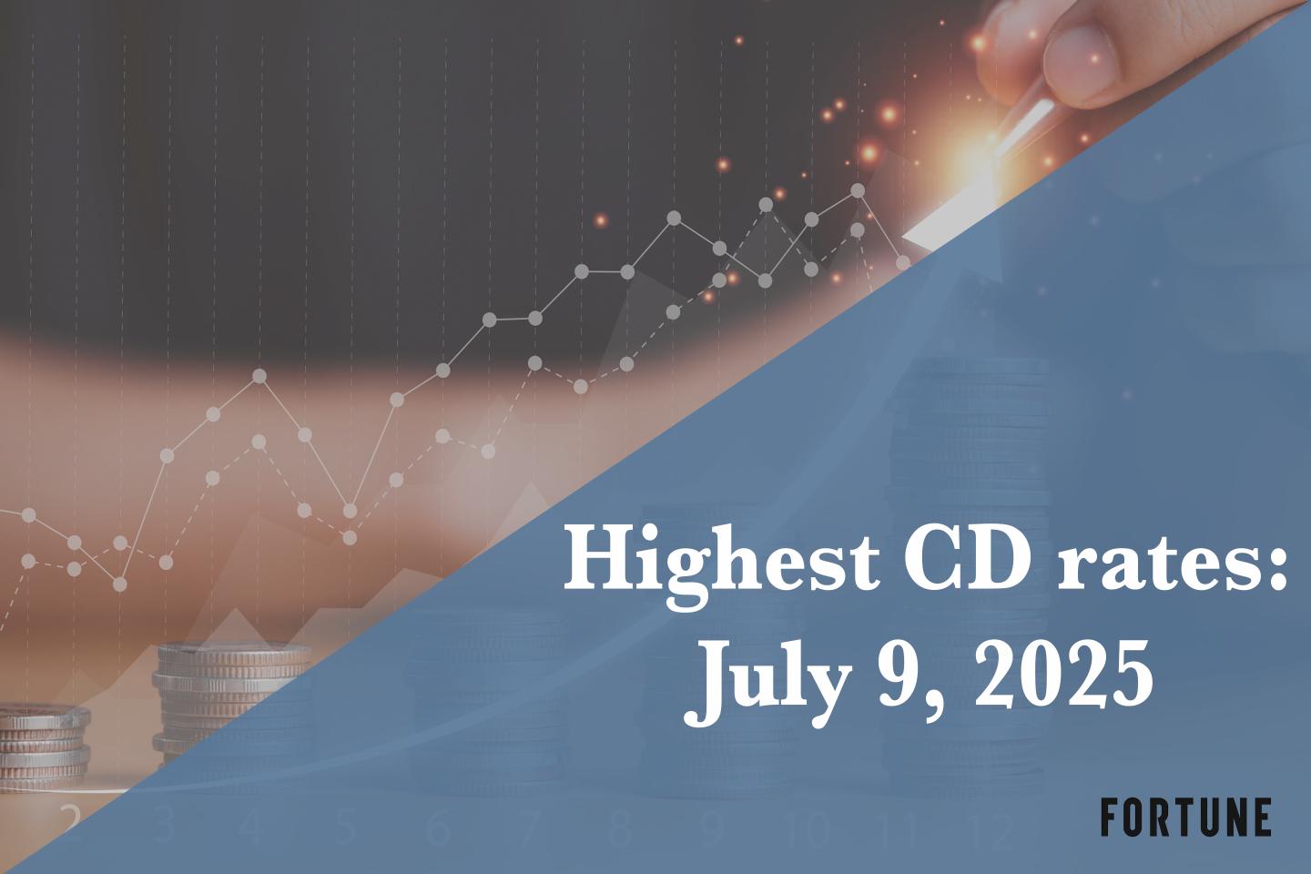Earn up to 4.60% APY with the best CD rates available on July 9, 2025