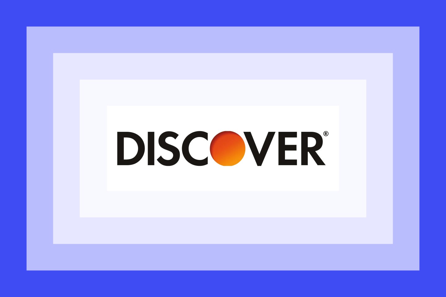 The Discover Bank logo on a blue and purple background.
