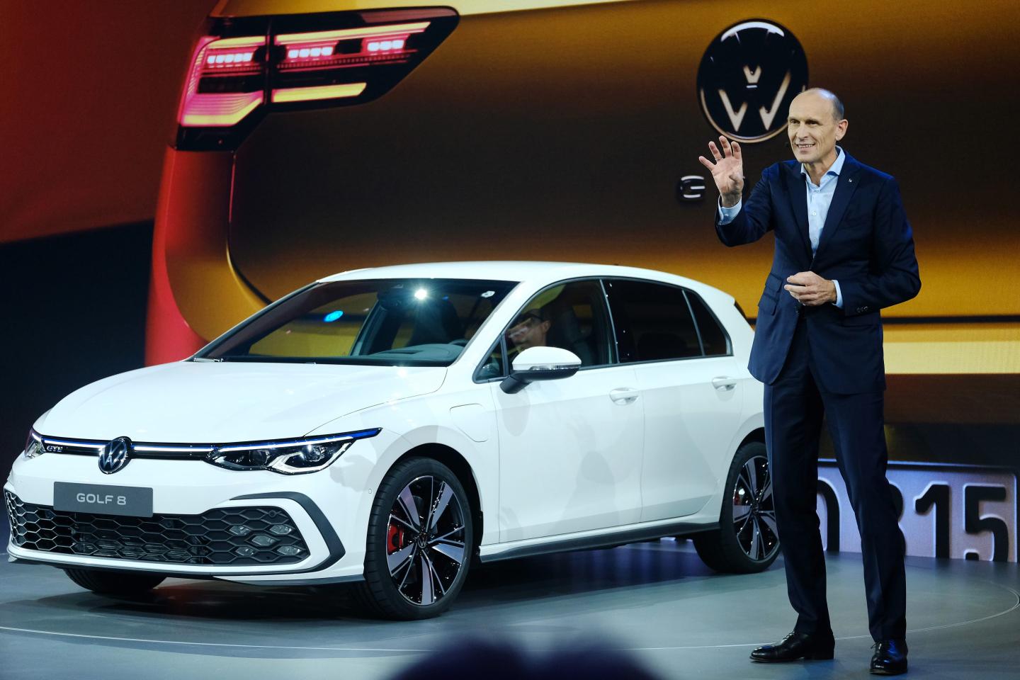 Ralf Brandstätter, chief operating officer of brand for Volkswagen AG (VW), speaks during the world premiere of the new VW Golf automobile at the automaker's headquarters in Wolfsburg, Germany, on Thursday, Oct. 24, 2019.