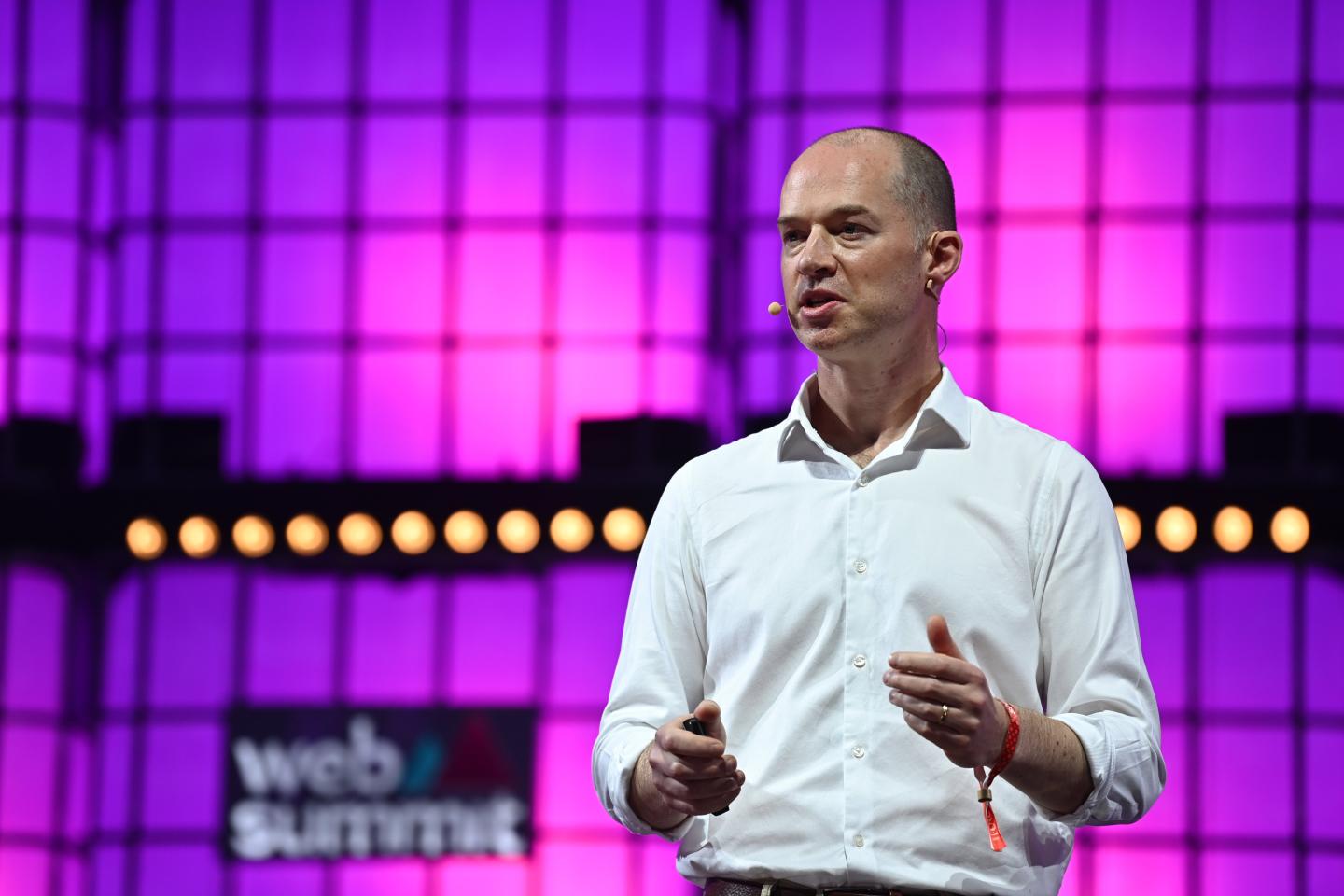Colin Murdoch on stage at Web Summit.