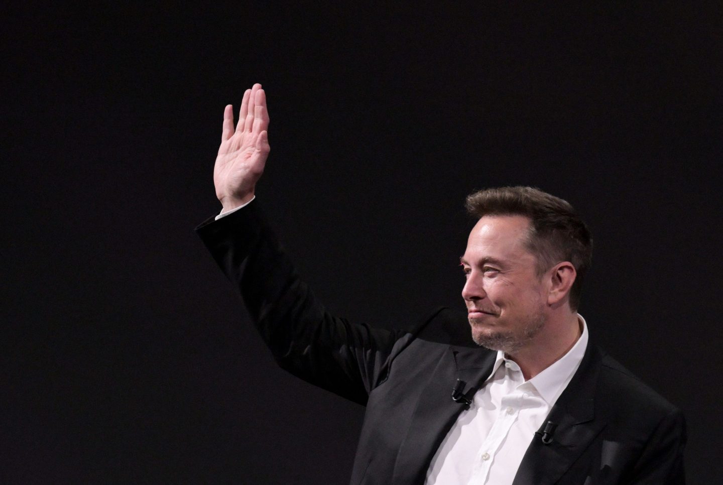 SpaceX, Twitter and electric car maker Tesla CEO Elon Musk gestures after a speech at the Vivatech technology startups and innovation fair at the Porte de Versailles exhibition center in Paris, on June 16, 2023.