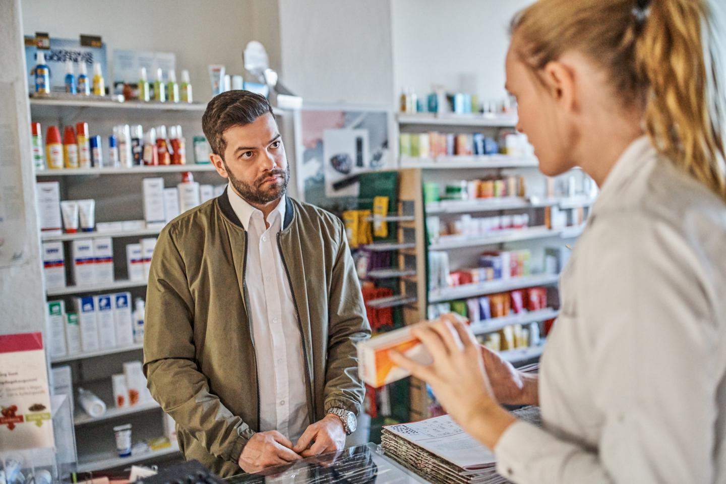 Customer at store
