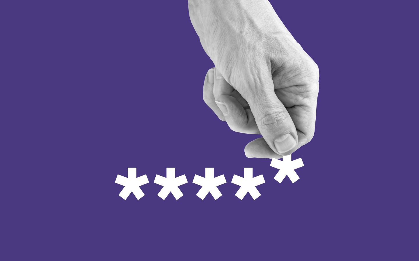 A hand picking up a letter from someone's password