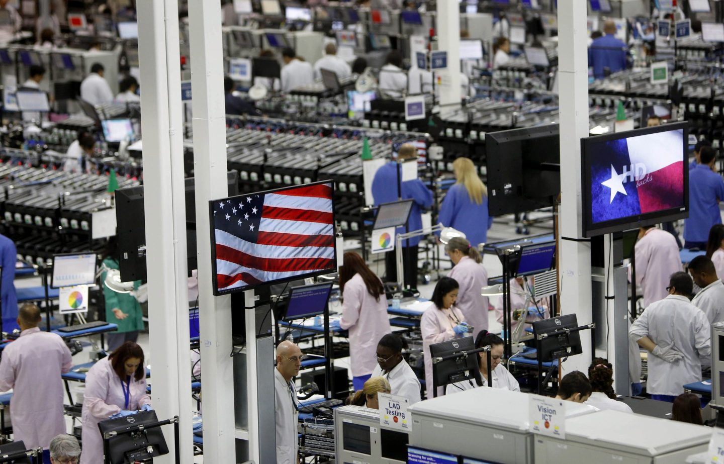 Equivalent in size to nearly eight football fields, the plant began producing the Google Motorola phones in the summer of 2013.