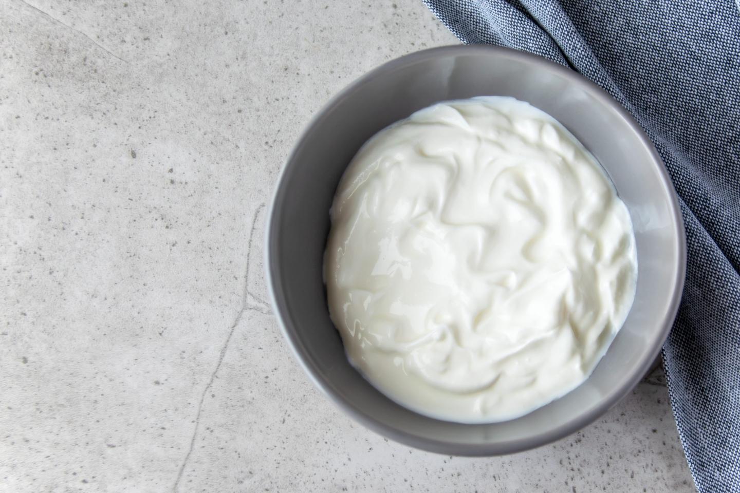 a bowl of yogurt