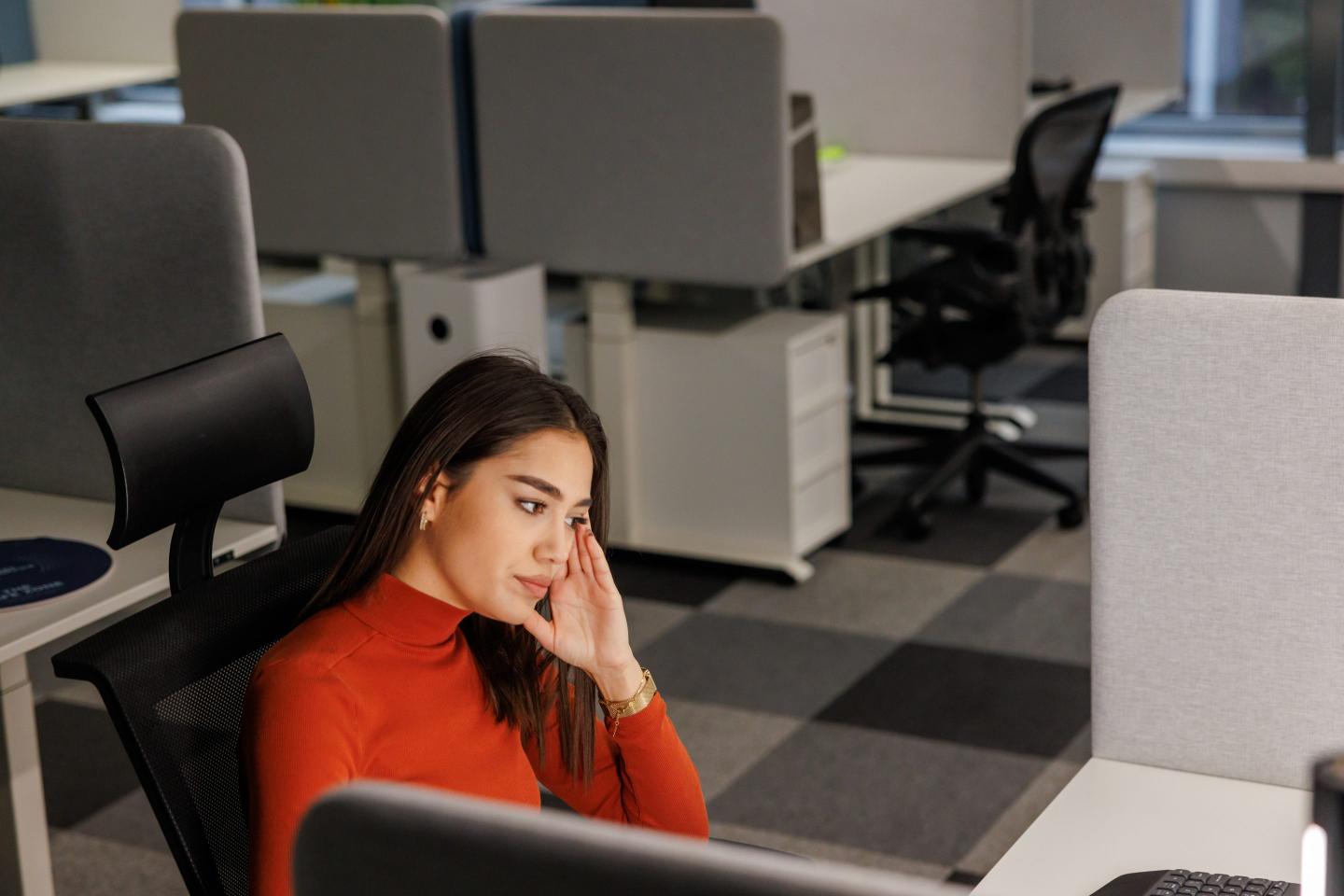 Gen Z corporate worker annoyed at office