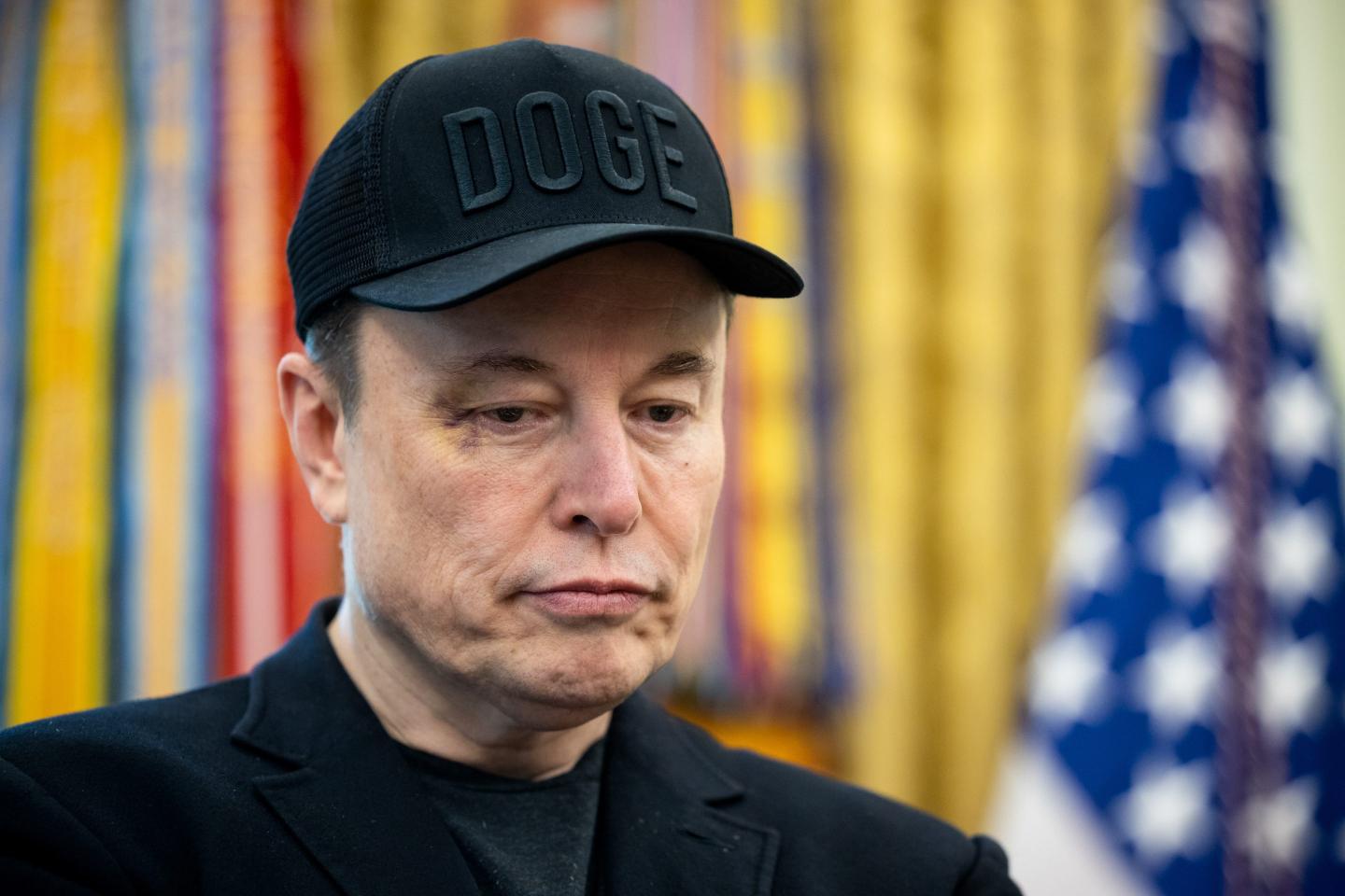 Elon Musk, chief executive officer of Tesla Inc., during a news conference in the Oval Office of the White House in Washington, DC, US, on Friday, May 30, 2025.