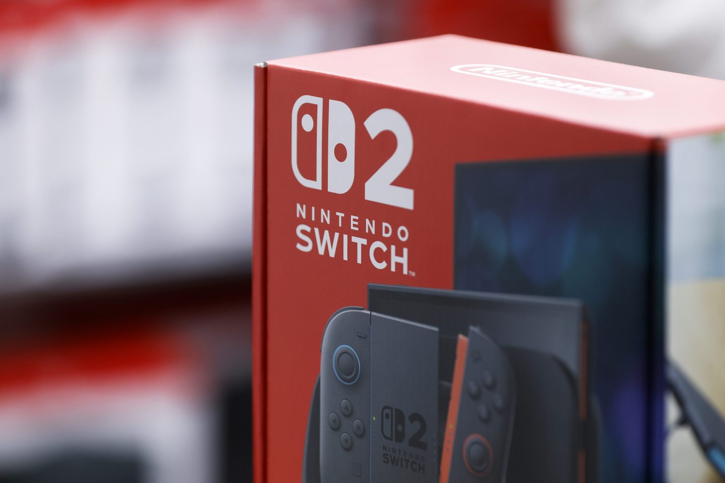 A Nintendo Switch 2 console box