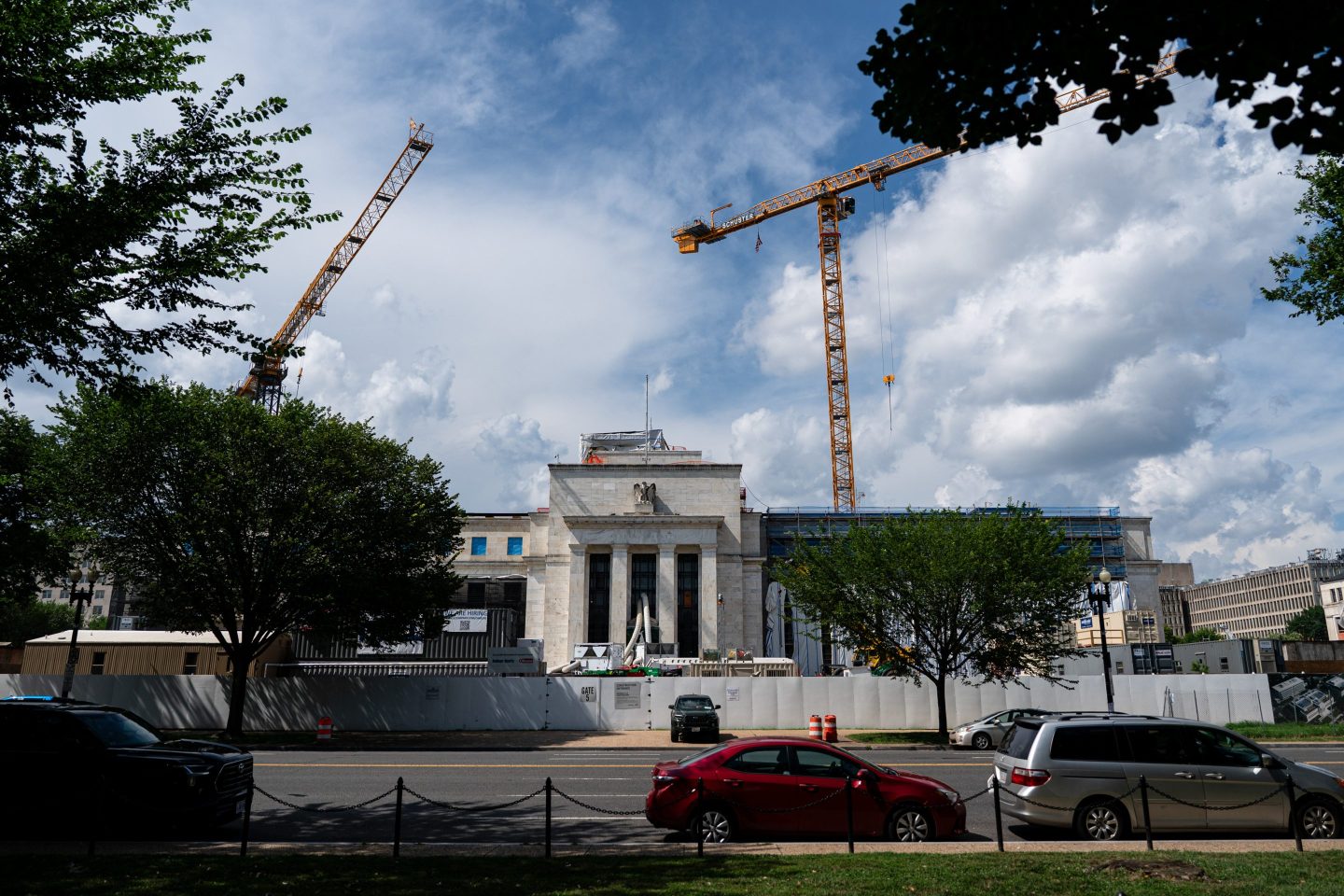 Construction on the Marriner S. Eccles Federal Reserve building in Washington, DC, US, on Monday, July 14, 2025.