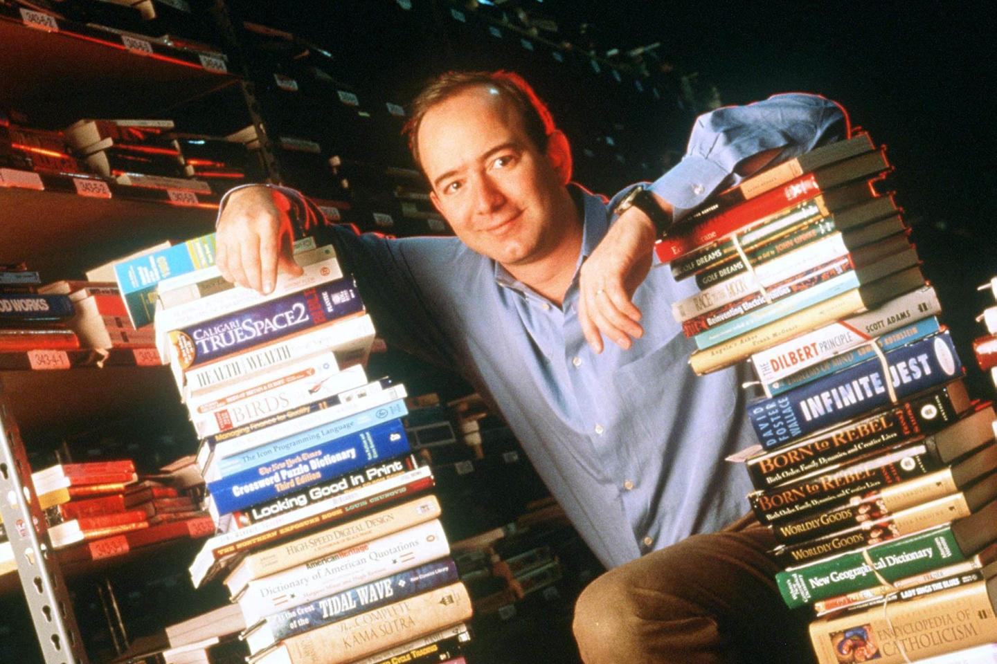 Amazon’s humble history: Jeff Bezos used a rented garage as an office and held team meetings at a local Barnes & Noble