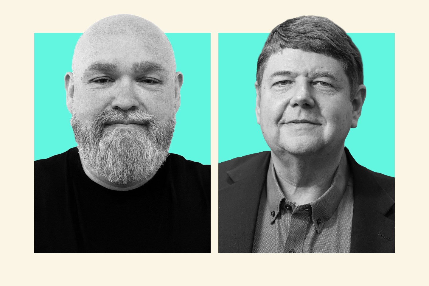 Alex Lisle, chief technology officer at Reality Defender (left), and Bill Vass, chief technology officer at Booz Allen Hamilton.