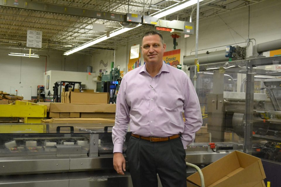 Pete Ruggiero in Crayola factory