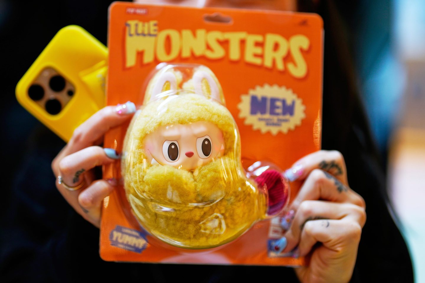 A new Labubu doll during the opening of Germany's first shop for Labubus in Berlin on July 25.