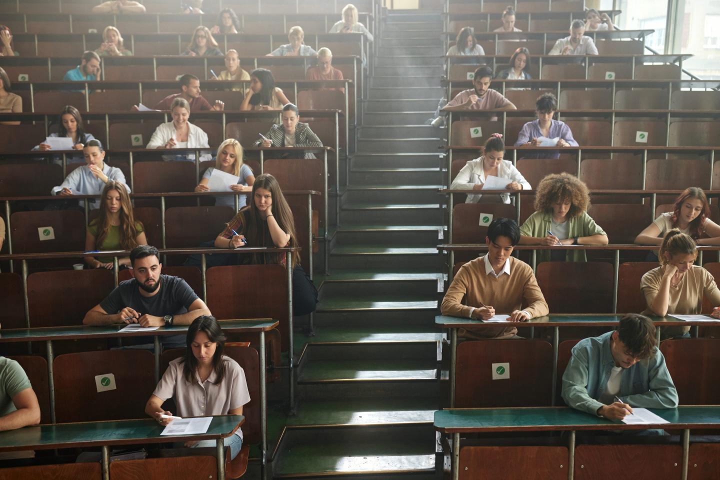 College classroom and seated students