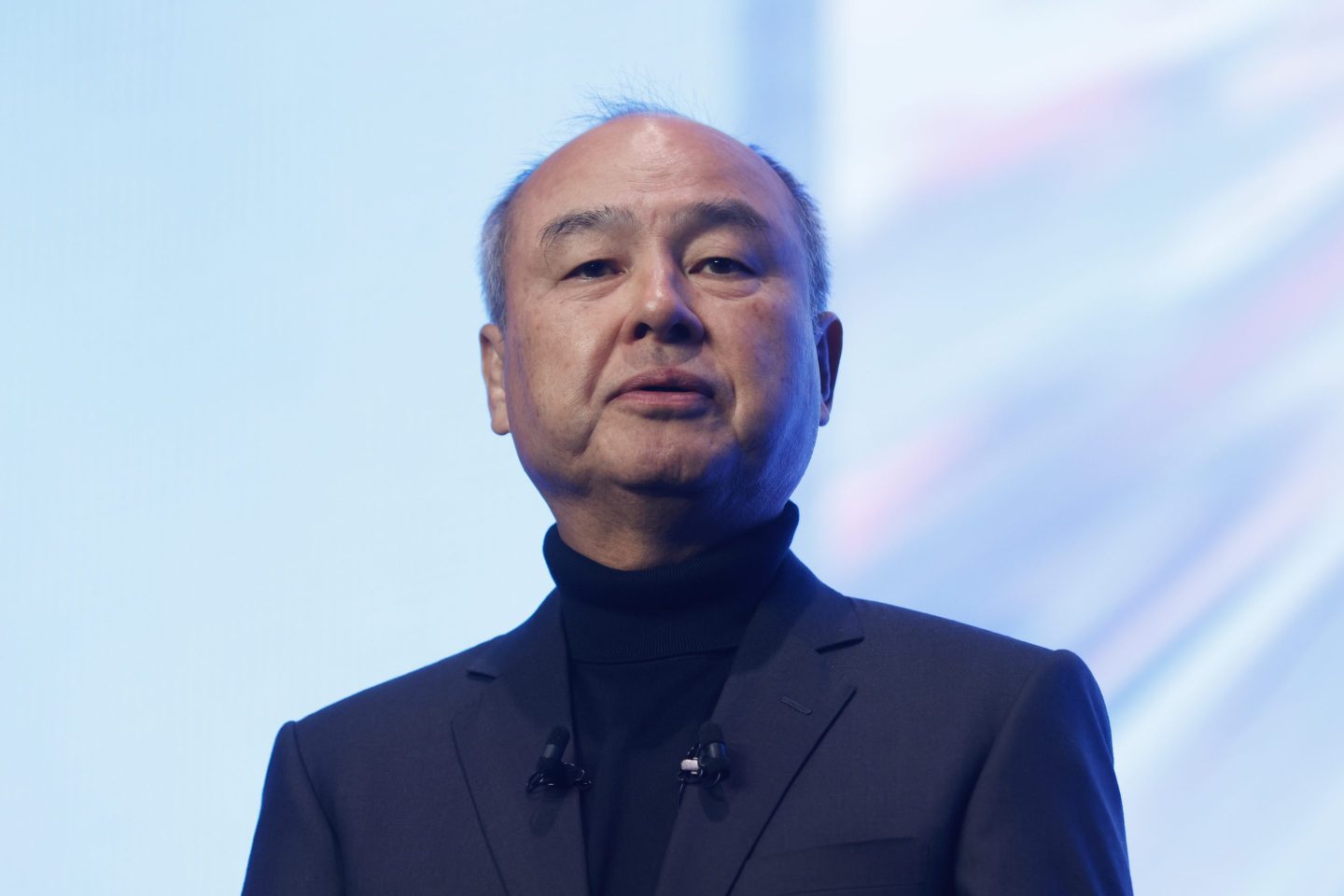Masayoshi Son, chairman and chief executive officer of SoftBank Group Corp., speaks at the SoftBank World event in Tokyo, Japan, on Wednesday, July 16, 2025. 