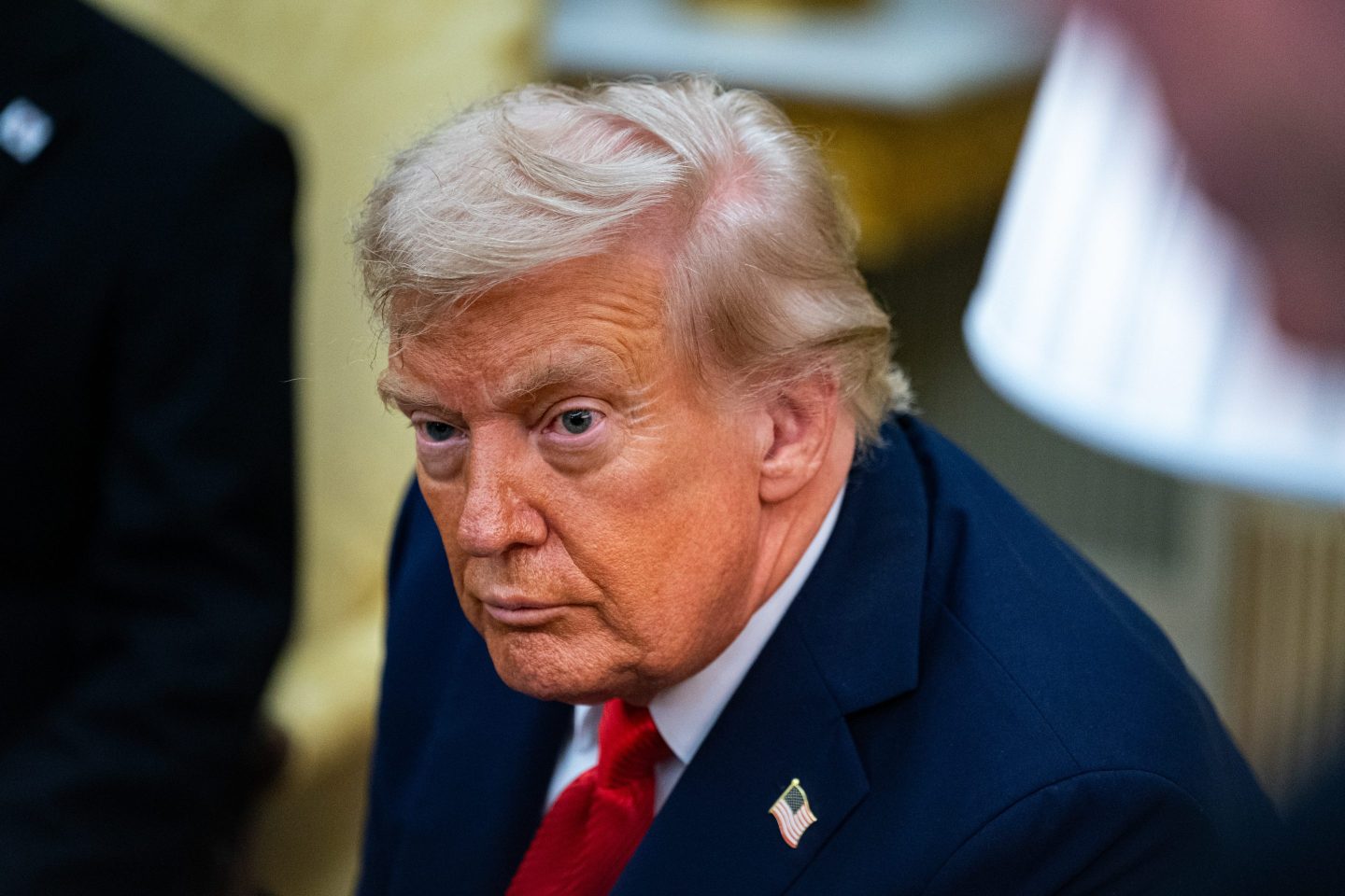 U.S. President Donald Trump in the Oval Office of the White House in Washington, DC, US, on Monday, Aug. 25, 2025.