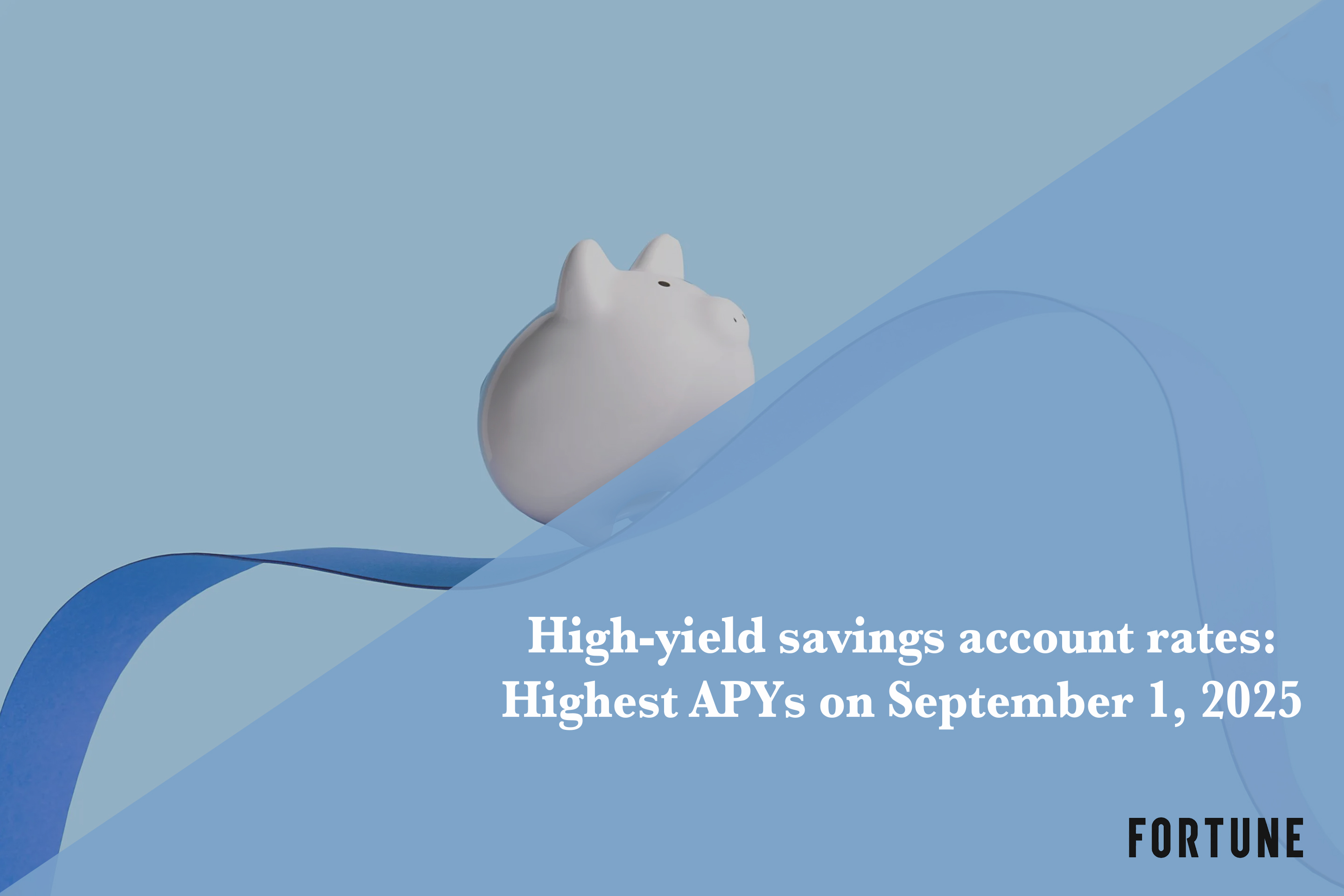 High yield savings account rates September 2025 comparison chart showing declining interest rates