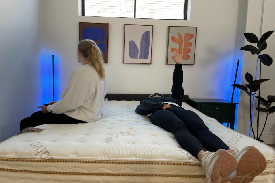 Saatva classic mattress testing as part of saatva mattress review