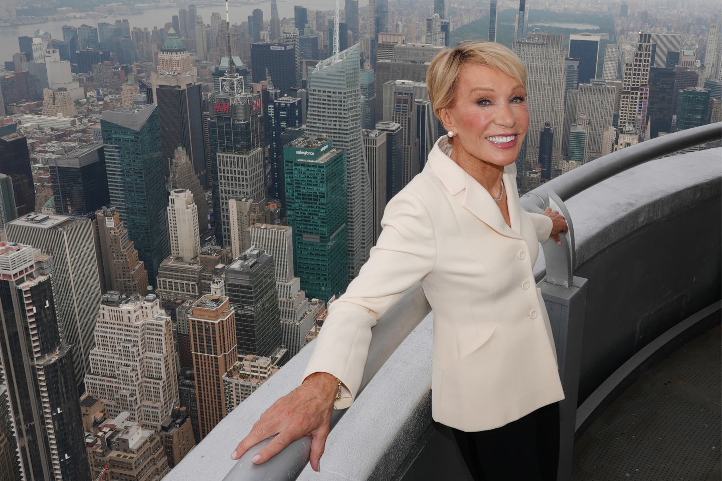 Barbara Corcoran on top of the Empire State Building