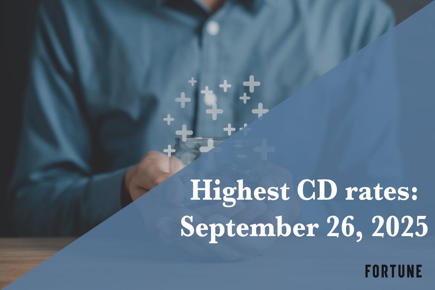 This CD still yields 4.40%—here are the best CD rates on Sept. 26, 2025