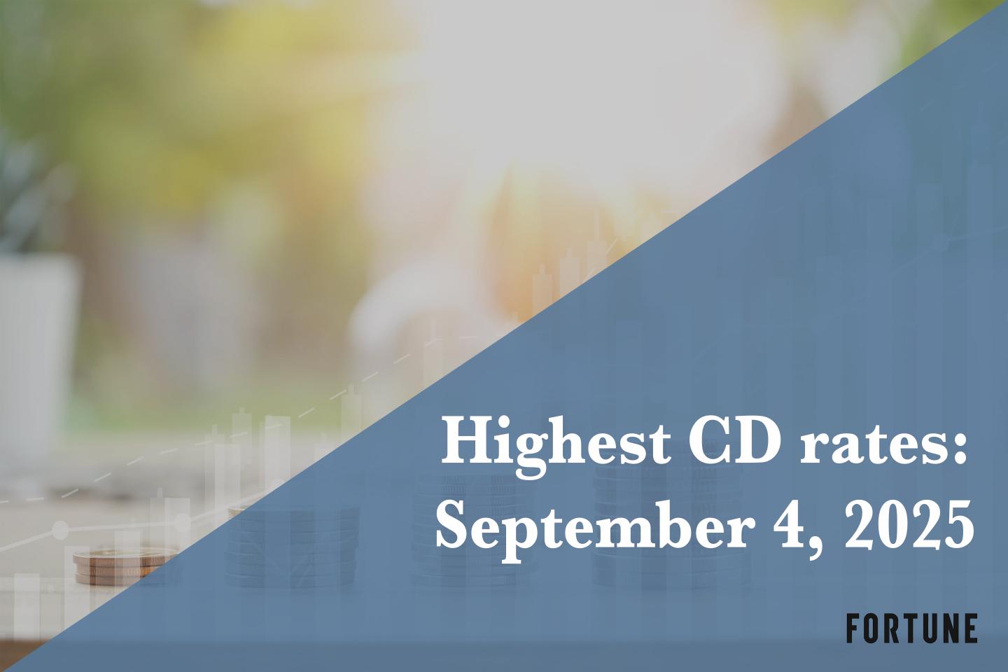 Invest in CDs now to get up to 4.45% APY. Here are the best CD rates for Sept. 4, 2025