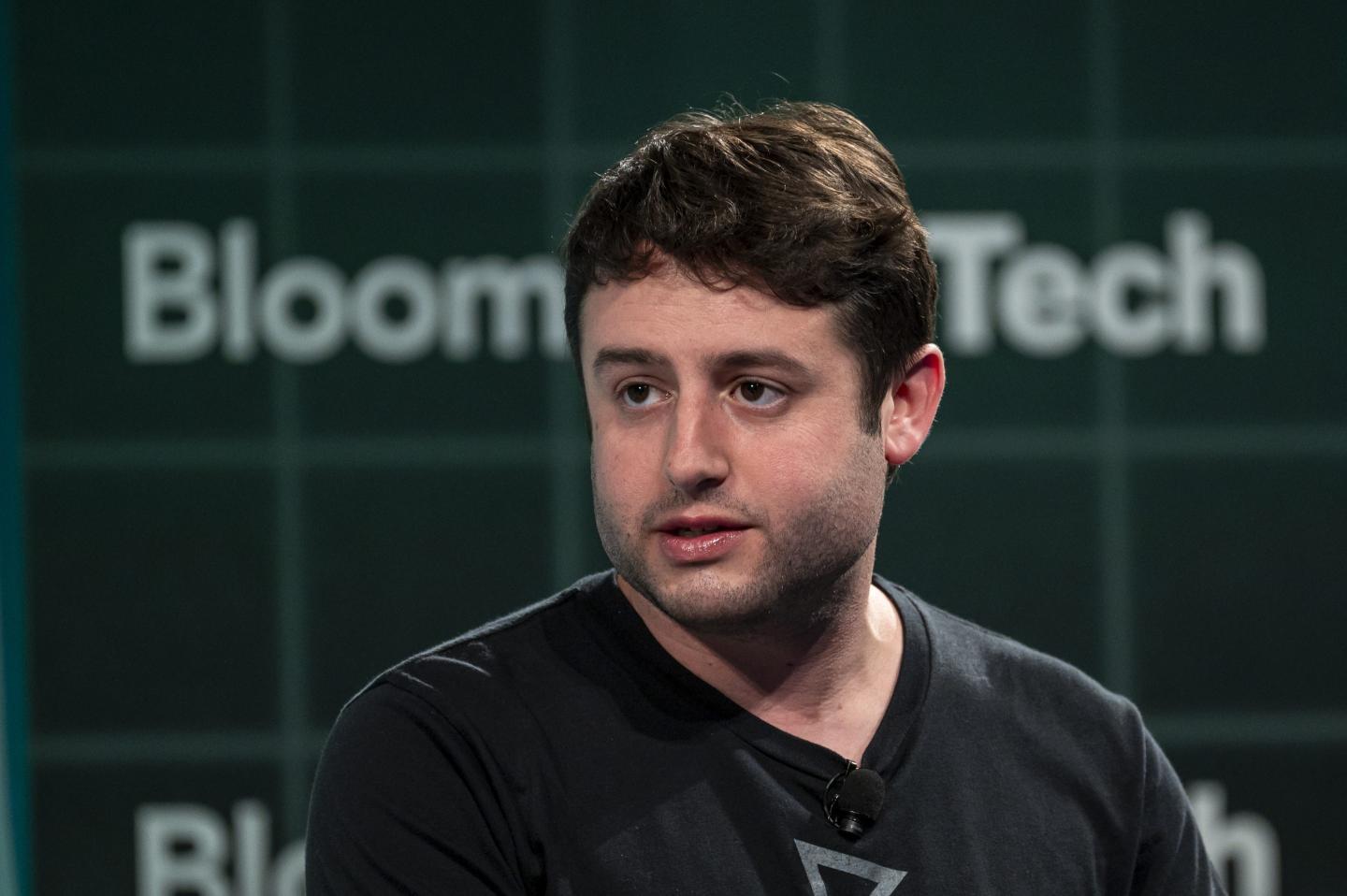 Dylan Field speaks on stage