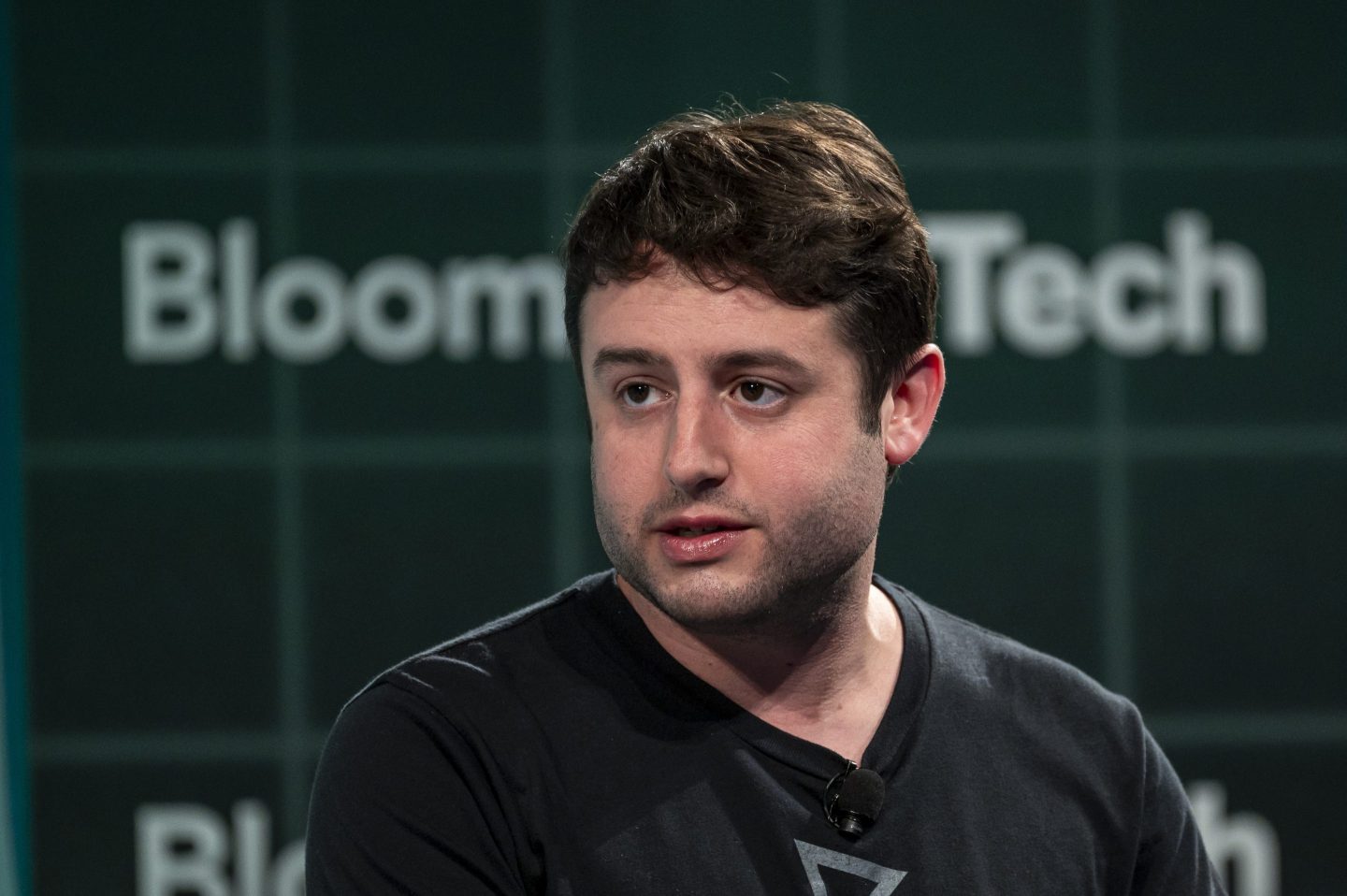 Dylan Field speaks on stage