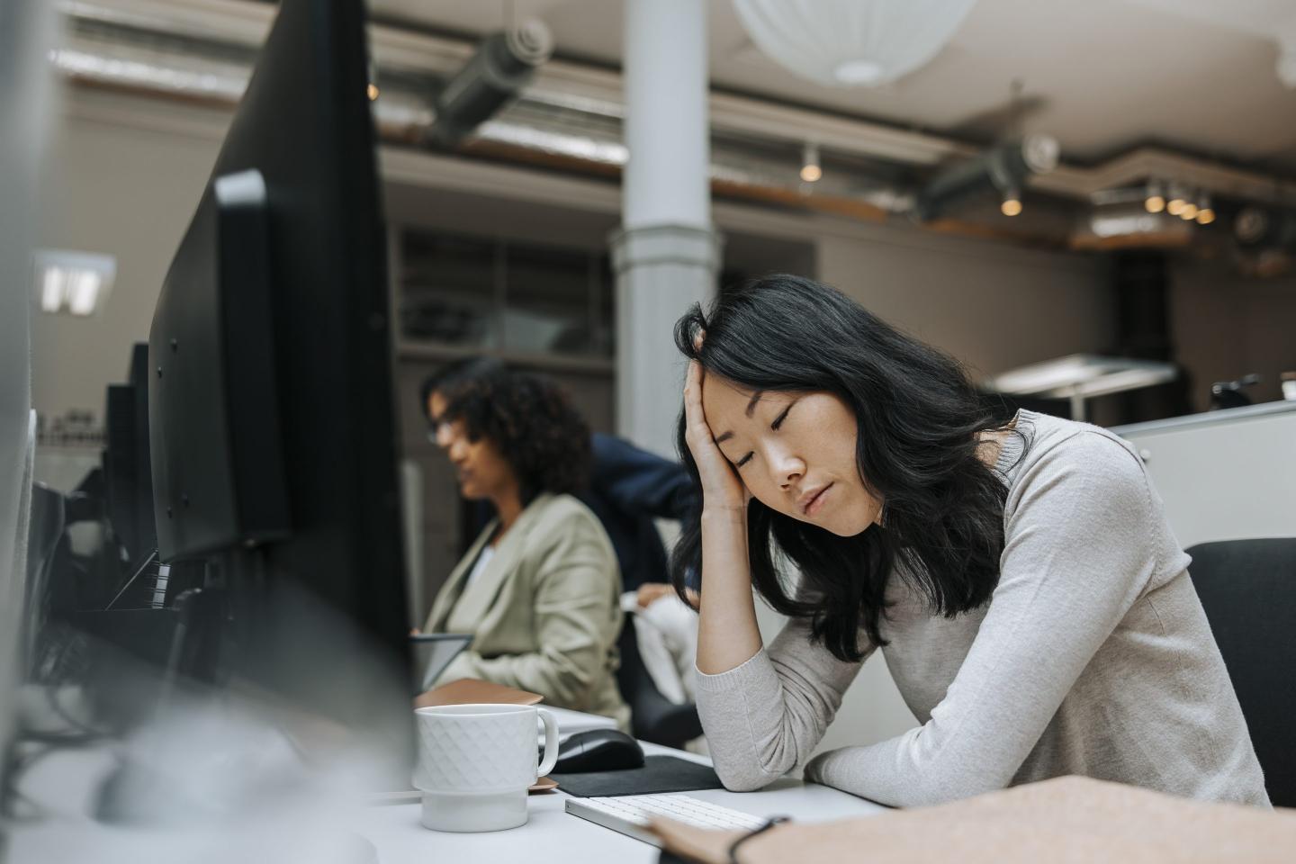 Stressed worker