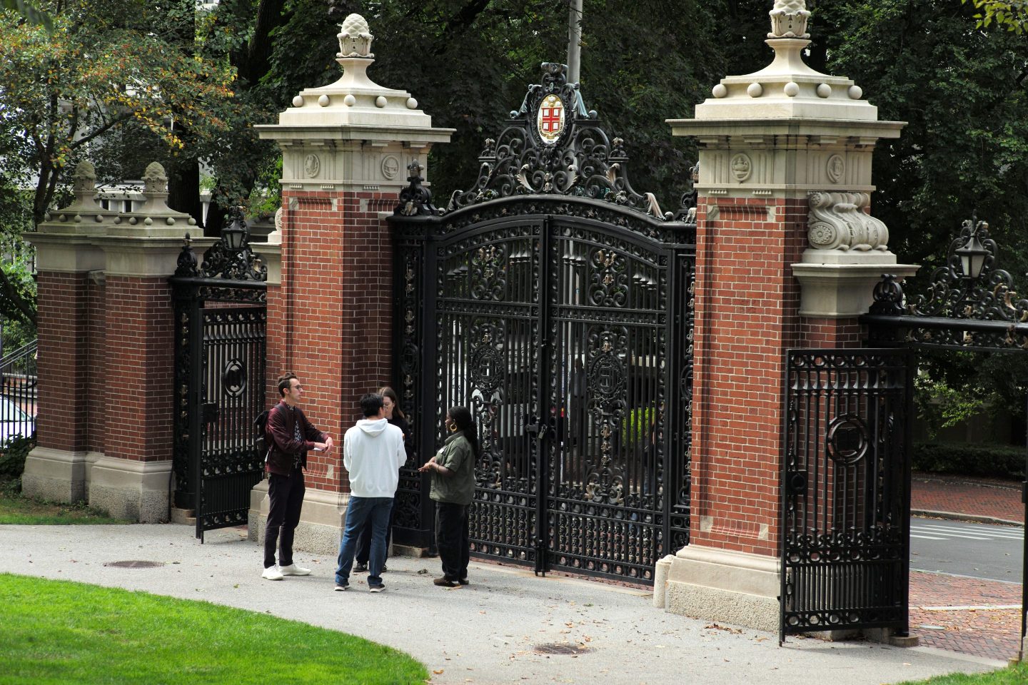 Gate on the campus of Brown University.