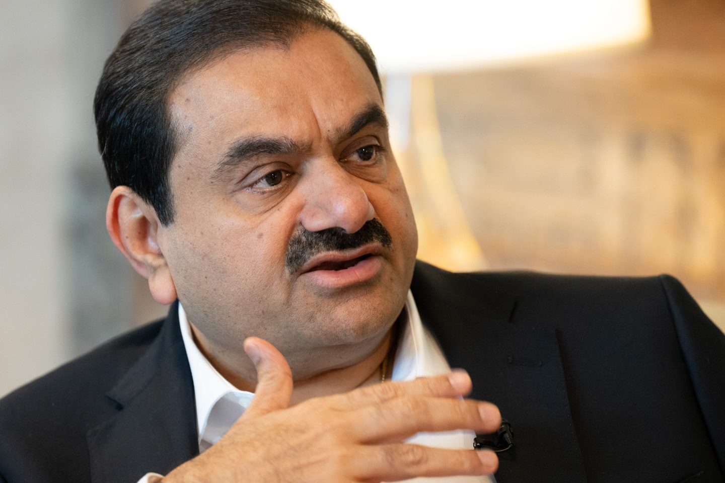 Gautam Adani, chairman of Adani Group, during a Bloomberg Television interview at the company's headquarters in Ahmedabad, Gujarat, India, on Saturday, May 25, 2024.