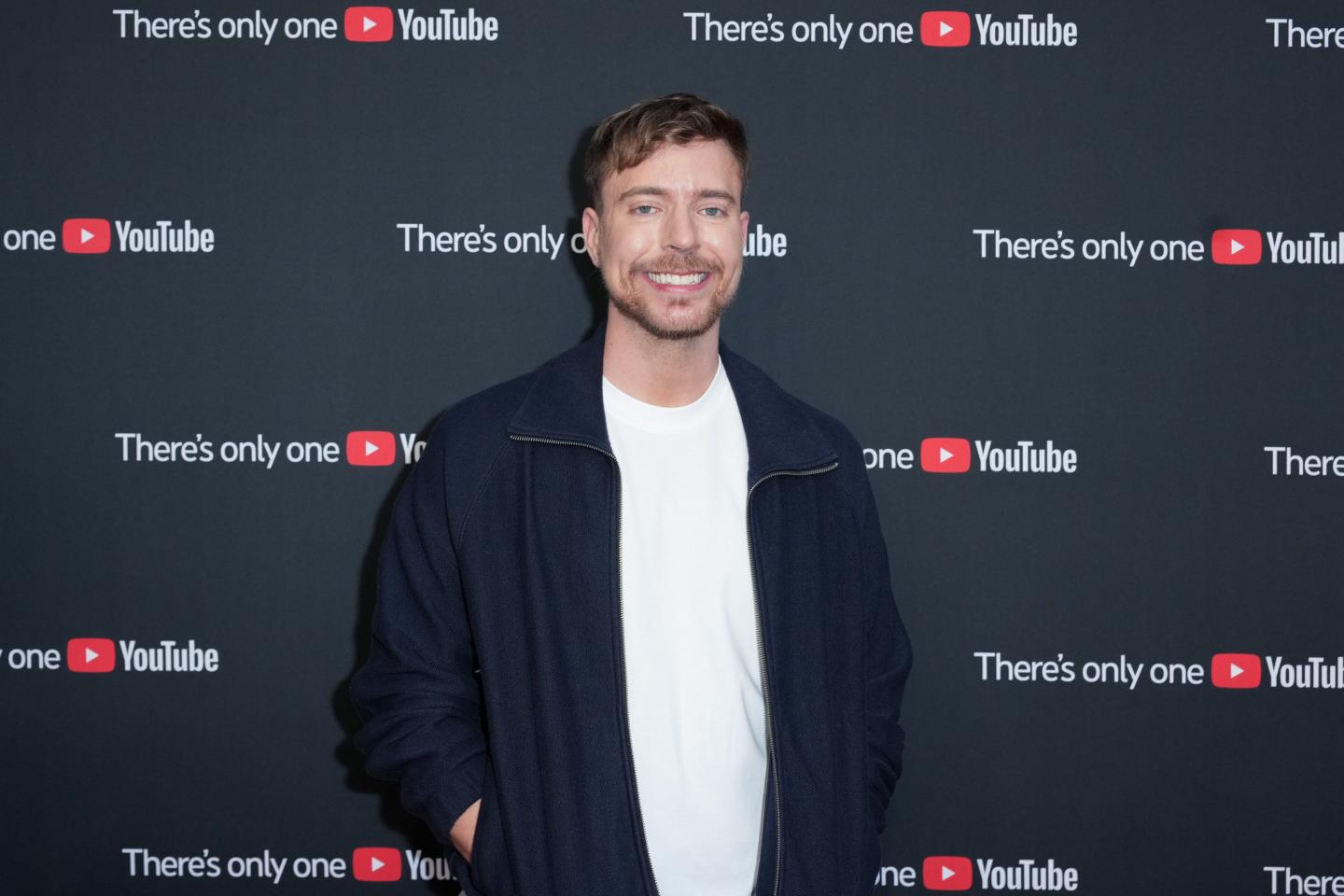 MrBeast smiles on the red carpet