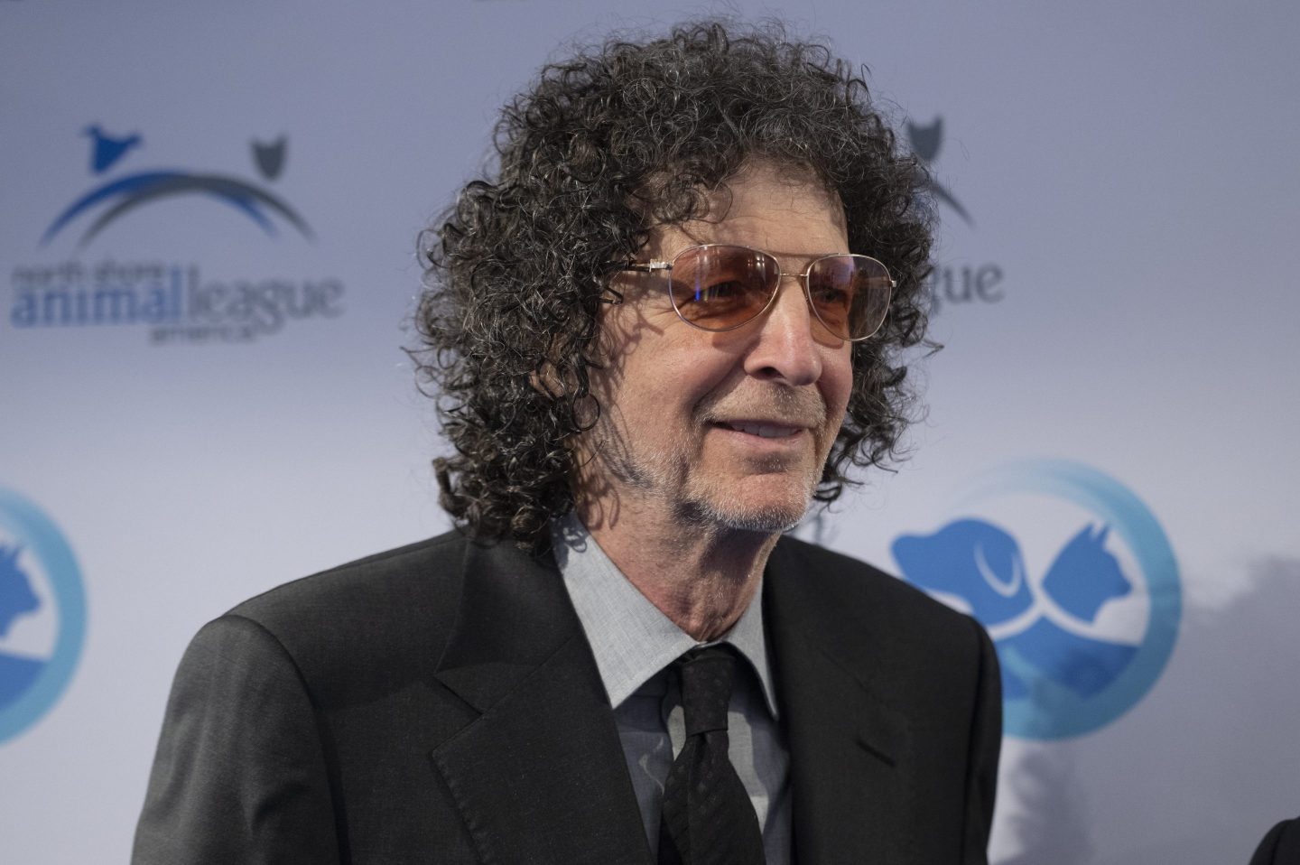 Howard Stern smiles on a red carpet