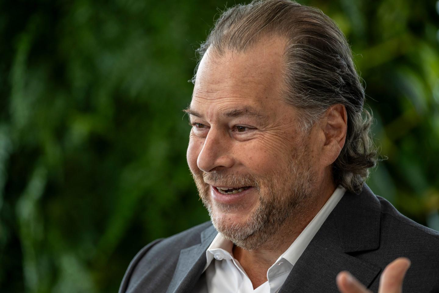 Marc Benioff looking happy