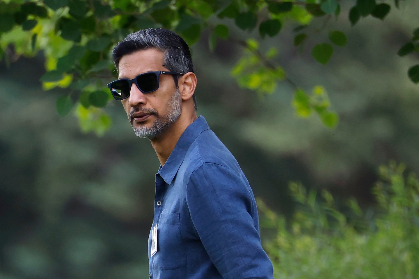 Google CEO Sundar Pichai on July 9, 2025 in Sun Valley, Idaho. (Photo: Kevin Dietsch/Getty Images)
