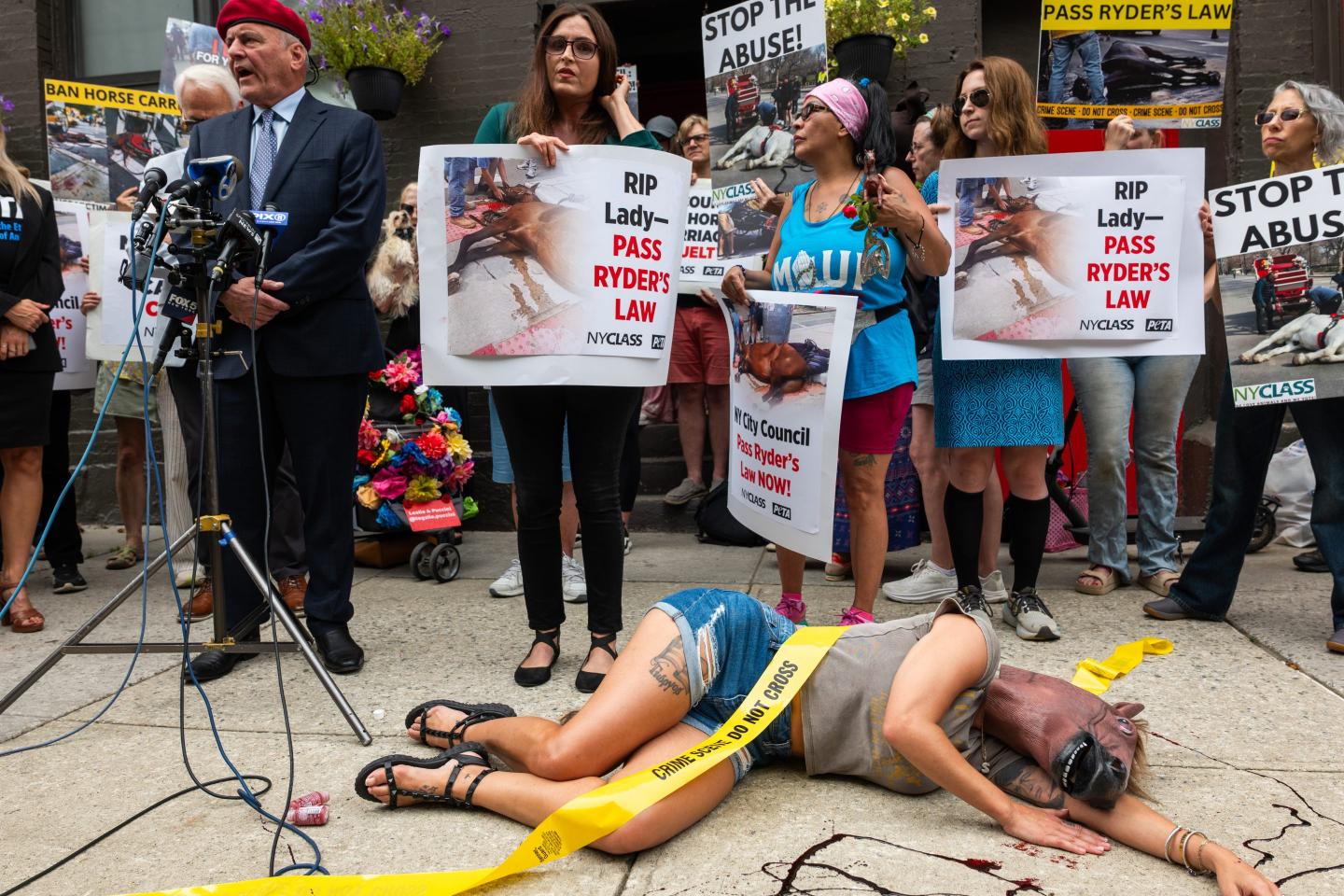 Horse protesters