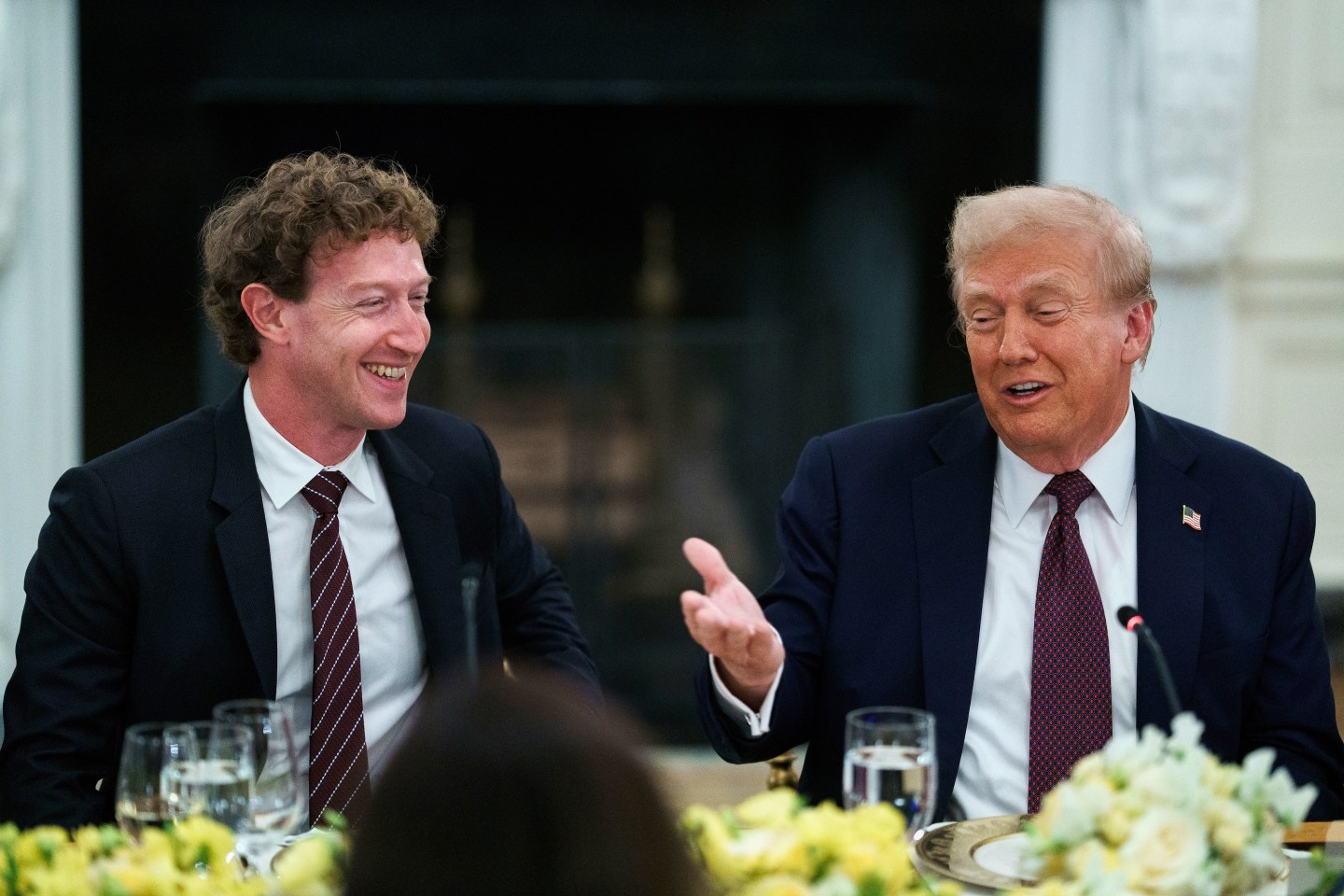 Trump and Zuck yucking it up together