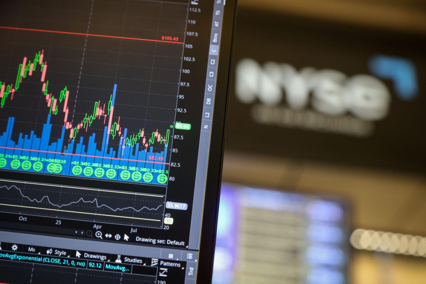 Stocks on computer