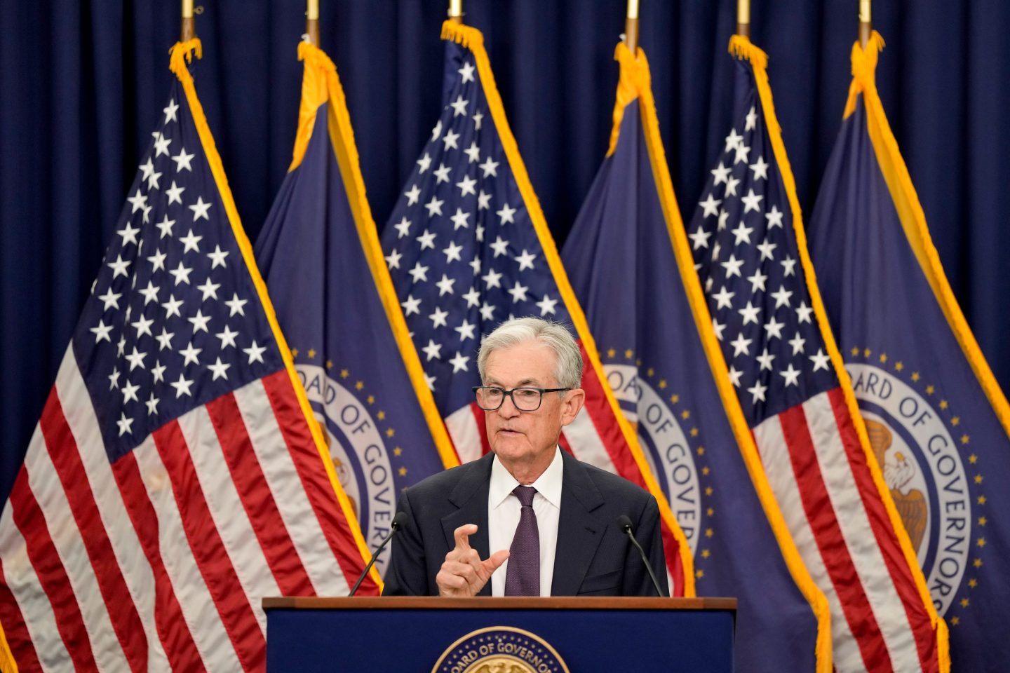 Jerome Powell, chairman of the US Federal Reserve, during a news conference following a Federal Open Market Committee (FOMC) meeting in Washington, DC, US, on Wednesday, Sept. 17, 2025.