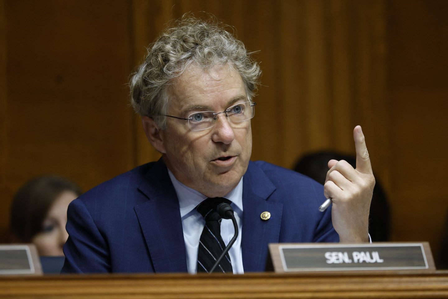 Sen. Rand Paul (R-KY) during a Senate Committee on Health, Education, Labor, and Pensions hearing in on Sept. 17.