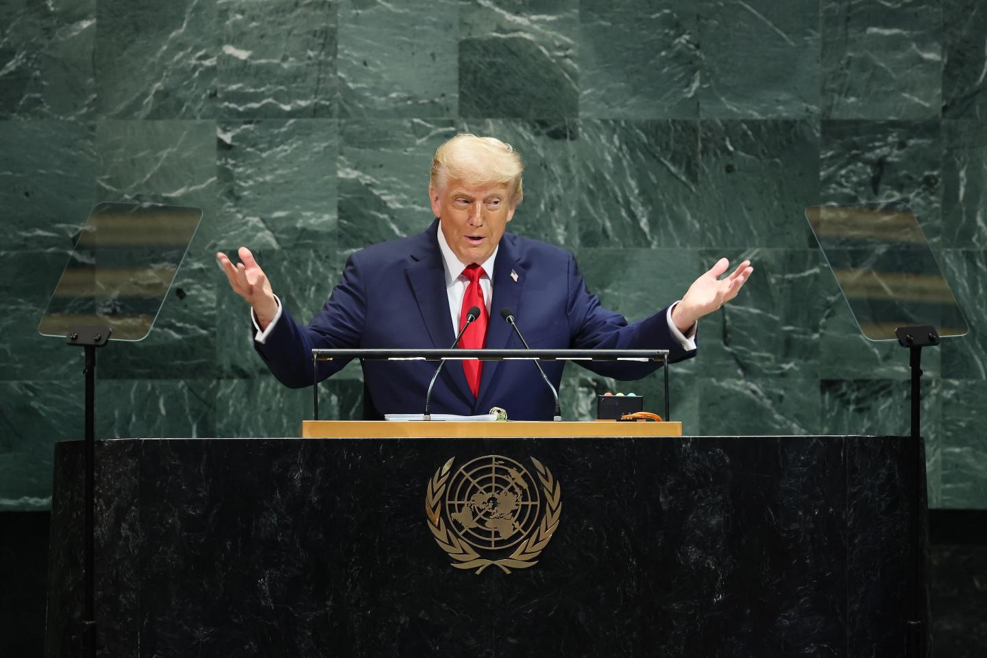 Trump goes off script in UN address, praising Germany for returning to nuclear energy and fossil fuels: ‘All green is all bankrupt’
