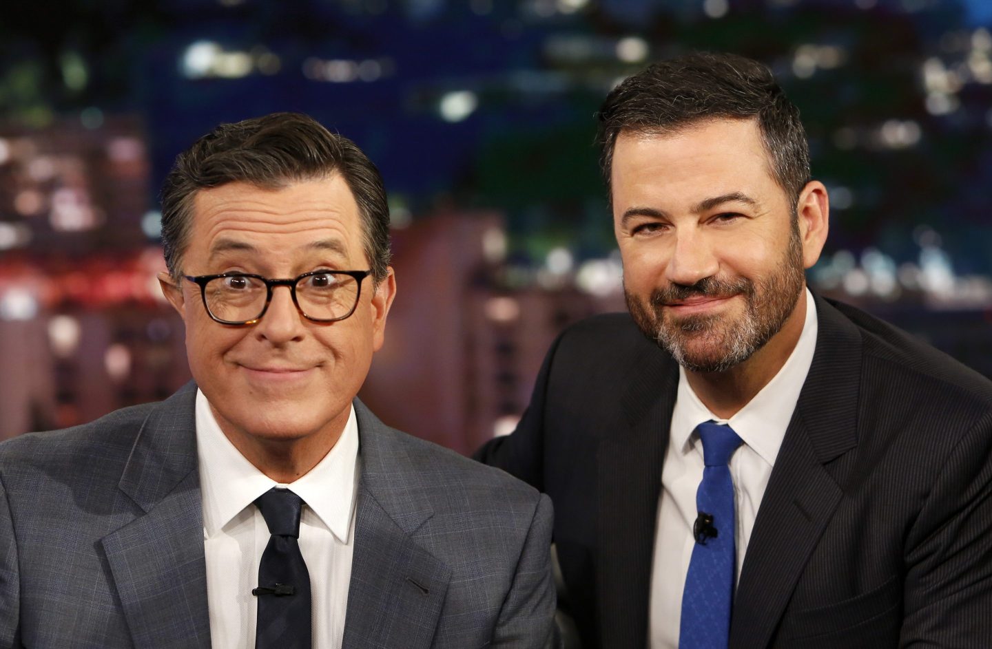 Stephen Colbert and Jimmy Kimmel