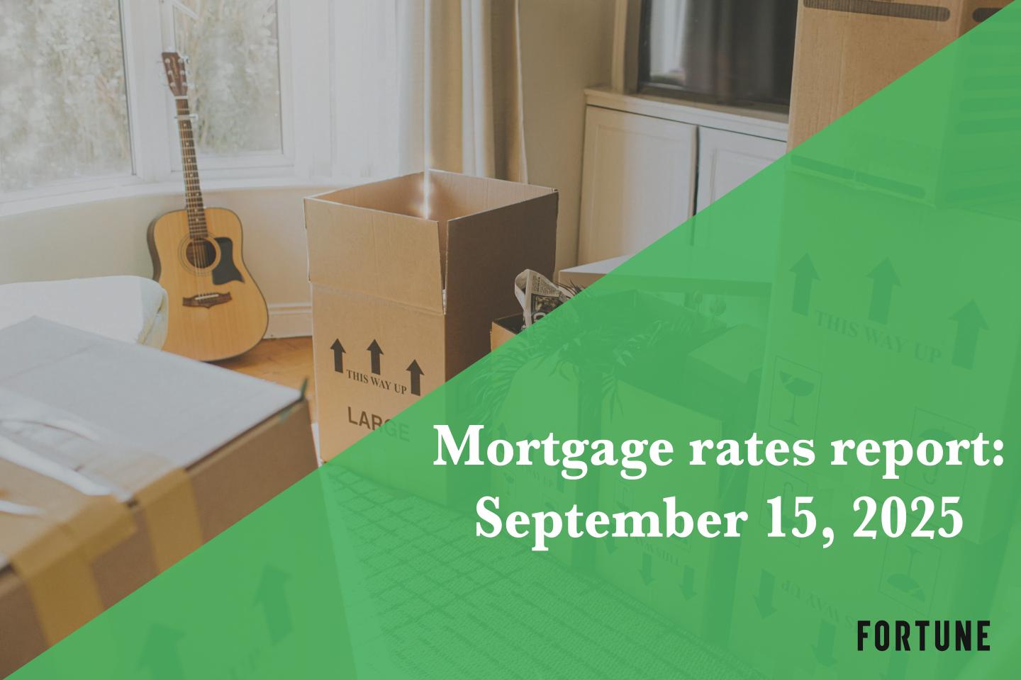 Current mortgage rates report for Sept. 15, 2025: Rates continue their downward trend